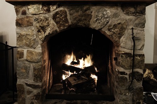 Bruny Island Accommodation Fireplace