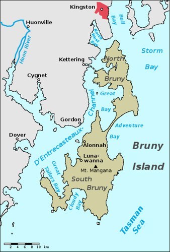Bruny Island Map