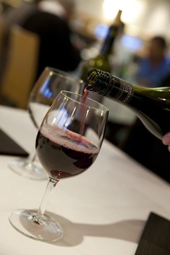 Pouring Goaty Hill Pinot