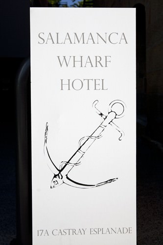 Salamanca Wharf Hotel Signage