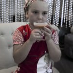 Anais enjoying a mocktail
