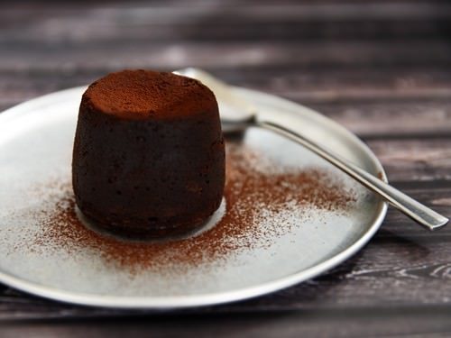 Close Up Chocolate Caramel Fondant