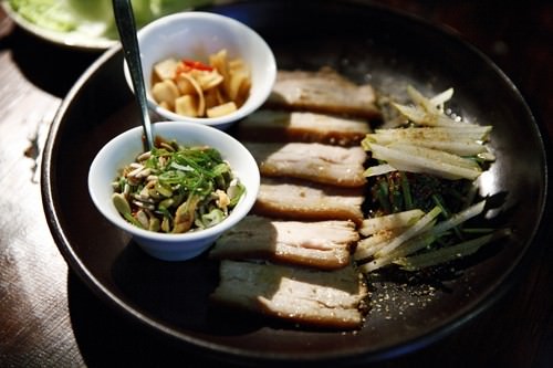 Bossam -Pork Belly Wraps
