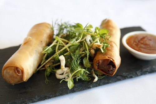 Spicy Duck Spring Rolls -Pasfields Restaurant