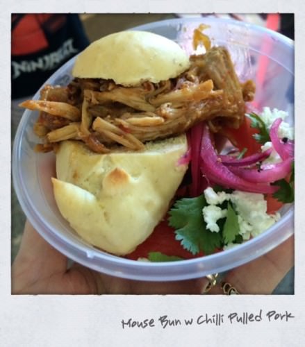 Pulled Chilli Pork Bun w Watermelon Salad