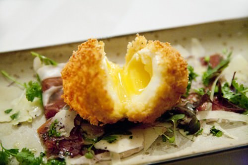 Panko Crumbed Duck Egg Close Up!