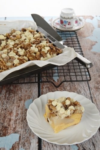 Pear & White Chocolate Sheet Cake Pear & White Chocolate Sheet Cake
