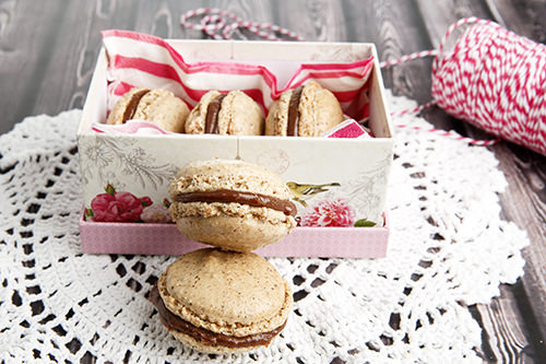 Boxed Chocolate Macarons