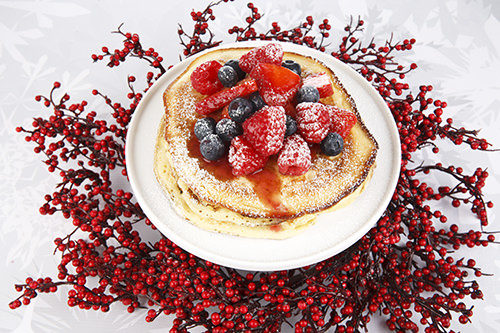 Christmas Berry Pancakes