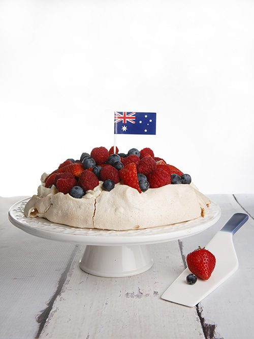 Pavlova w Austalia Day Flag