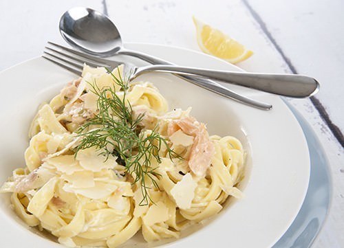 Creamy Smoked Salmon Fettuccini