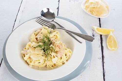 Fettuccine with Creamy Smoked Salmon Sauce