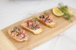 Salmon Valentines Day Bruschetta