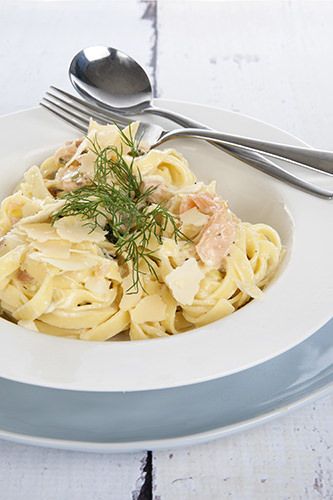 Smoked Salmon Fettuccine