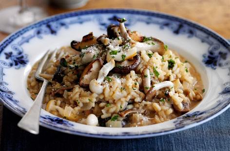 Mushroom and Cheese Risotto