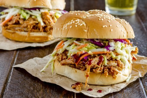 Juicy Pulled Pork Burger Slow Cooker Recipe Delish!