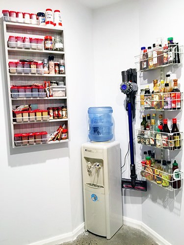 Butlers Pantry Design - Spice Rack, sauce rack etc -Right Wall Pantry