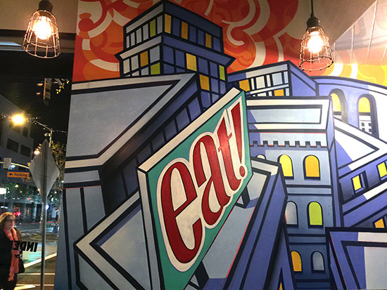 Cool artwork at The Independence Tavern, Santa Monica, California.