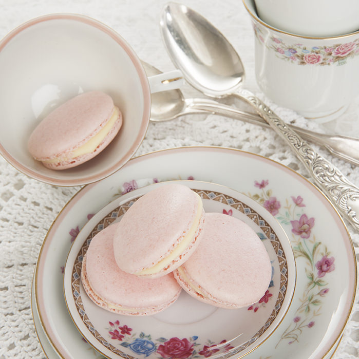 Turkish Delight Pink Macarons