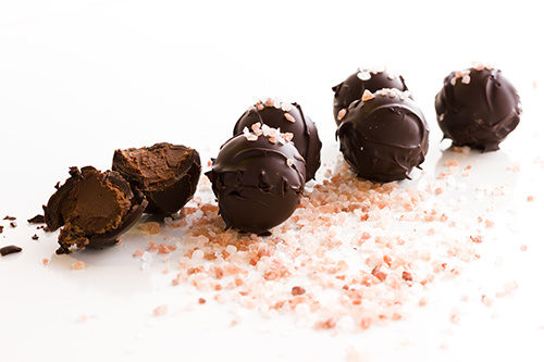 Tempered Chocolate Truffle with Himalayan Rock Salt