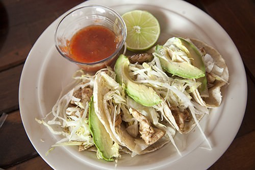 Chicken Tacos - Tulum Mexico