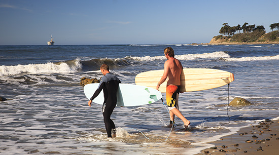Surfing Cedar w Brett Devereuax Beach