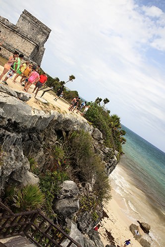 Tulum Ruins Coastline Near the Watchtower