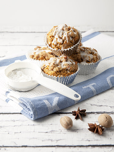 Pumpkin Muffins w Struesel Topping