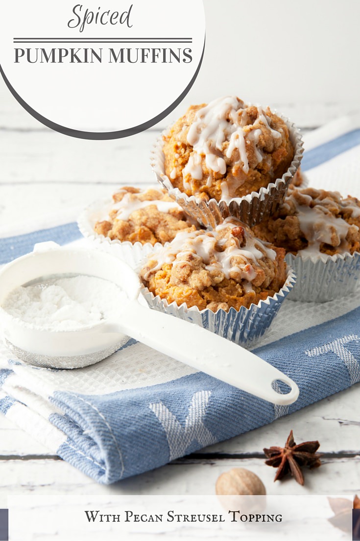 Spiced Pumpkin Muffin with Pecan Streusel Topping