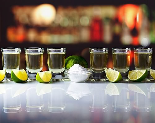 Tequila Shots with Lime