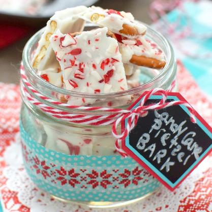 Candy Cane Pretzel Bark