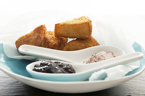 Deep Fried Camembert with Spiced Cherry Paste -Christmas Appetizer