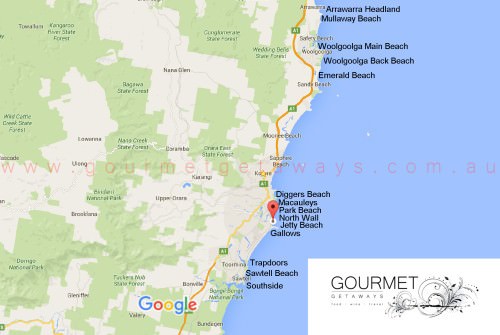 Coffs Coast Surf Spots Map