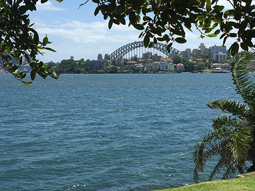 Sydney Harbour Bridge from Cremorne Point Reserve