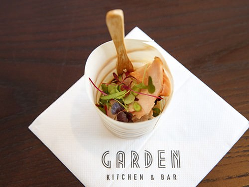 Hot Smoked Salmon Salad and Baby Pea