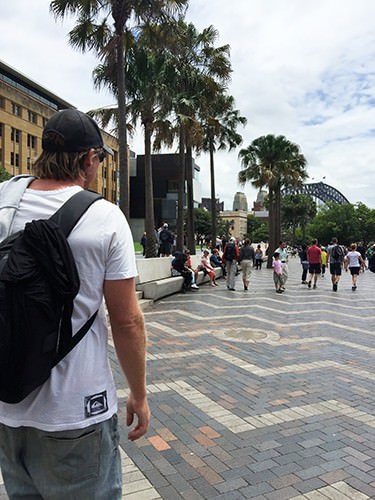 Walking to The Rocks from Circular Quay