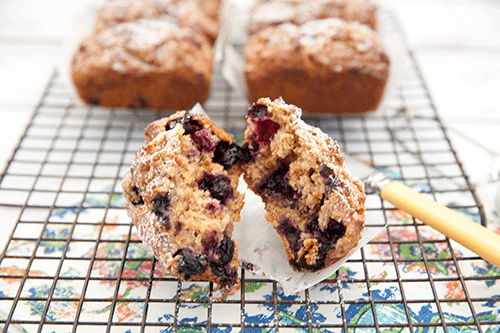 Inside Blueberry Muffins