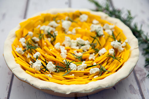 Pumpkin and Feta Tart w Rosemary