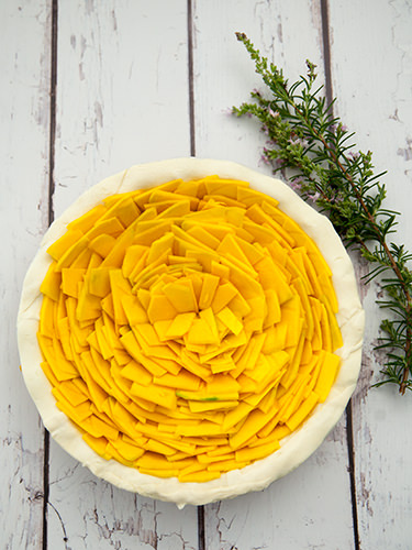 Vegetarian Pumpkin Feta Tart Preparation Vegetarian Pumpkin Feta Tart Preparation