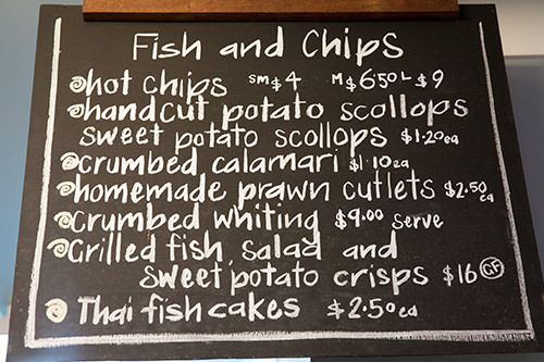 Seasalt Sawtell Fish and Chips Menu