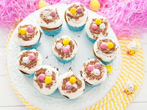 Chocolate Egg Nest Cupcakes