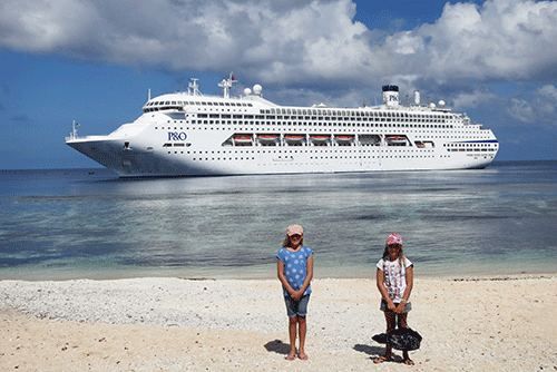 Pacific Dawn Moored at Kiriwina Island Papua New Guinea