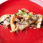Baked Apple w Sticky Pork Belly and Pistachio CrumbBaked Apple w Sticky Pork Belly and Pistachio Crumb