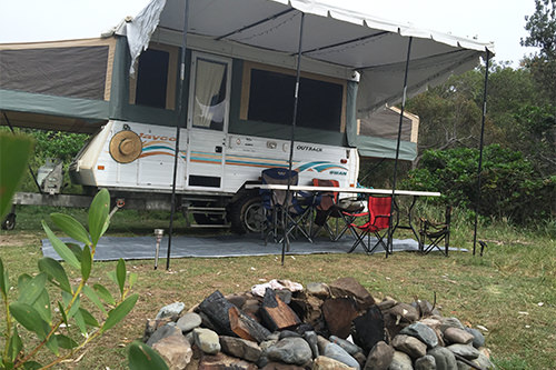Our Pop Up Camper at Yuraygir National Park Our Pop Up Camper at Yuraygir National Park