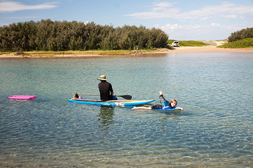 Paddling up the Creek Pebbly Beach Paddling up the Creek Pebbly Beach