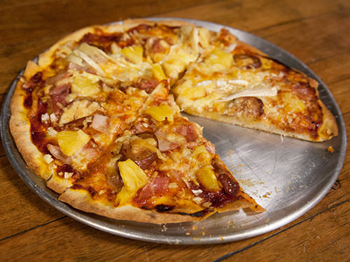 Wood Fired Hawaiian Pizza Slice