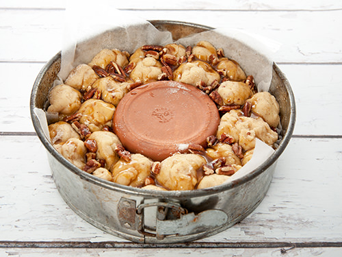 Layering the Monkey Bread