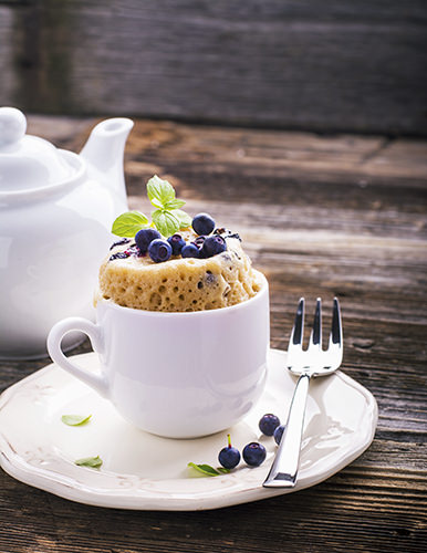 Lemon and Blueberry Mug Cake