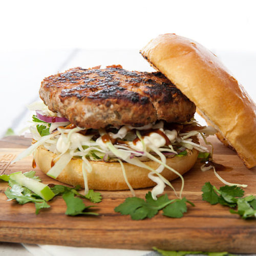 Fennel & Pork Burger w Apple Slaw