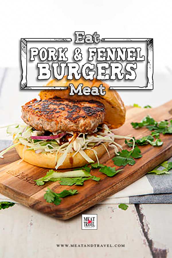 Pork & Fennel Burgers with Apple Slaw - easy burger recipe